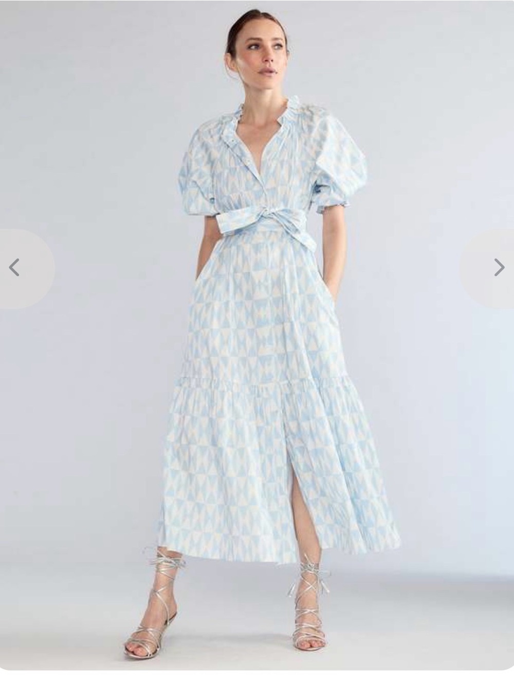 Cynthia Rowley Montauk cotton Tie-Waist Maxi Dress XS